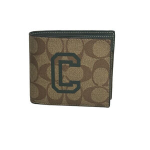 Coach men Wallet In Signature Canvas With Varsity Motif